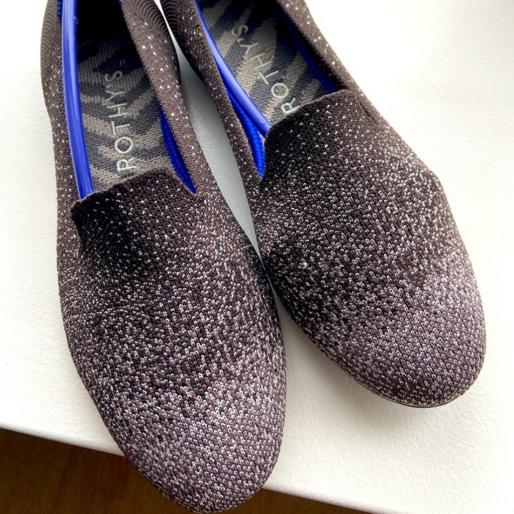 Rothy’s Twilight Ombré Metallic Loafers, Size 9
